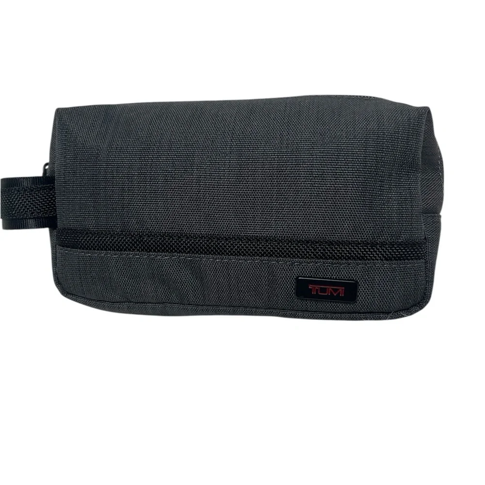 Tumi Men's Black Toiletry Bag -Compact Travel Dopp Kit